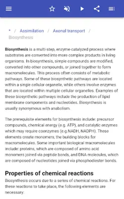 Biological process android App screenshot 6